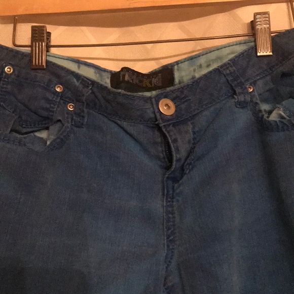Trickie Crop Jeans Electric Blue - Picture 3 of 4
